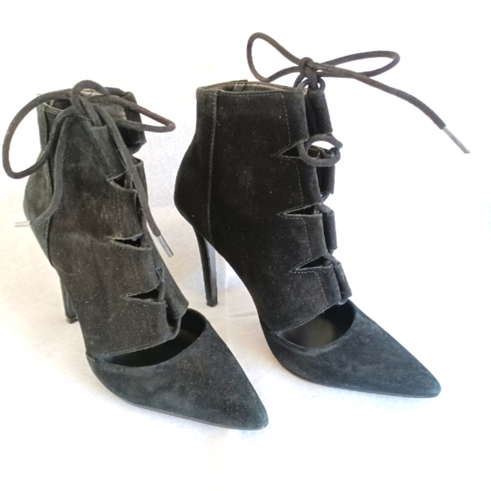 Aldo Black Leather Heels